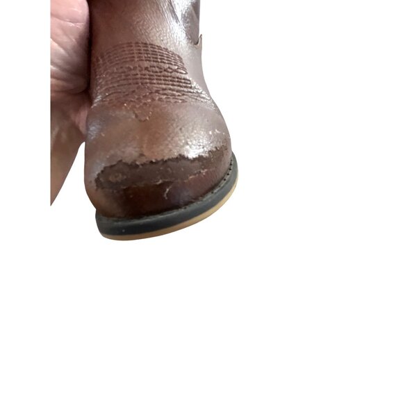 Cat & Jack Toddler Girls Boots Cowgirl Brown Zip Size 11 - Picture 3 of 10